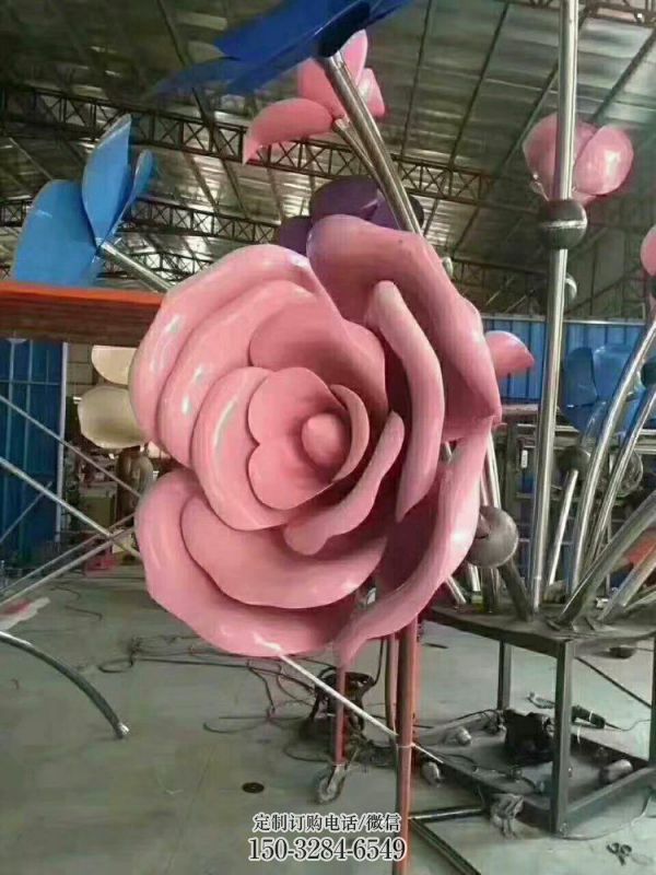 阳泉牡丹花雕塑工厂优选，城市装饰，牡丹花花朵雕塑供给